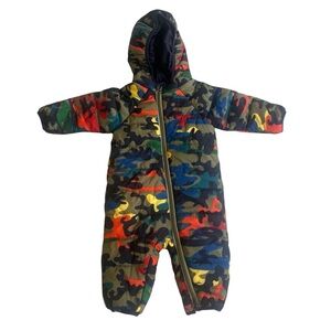 Hanna Andersson Baby Insulated Snowsuit Camo Hooded Zip Winter Bunting